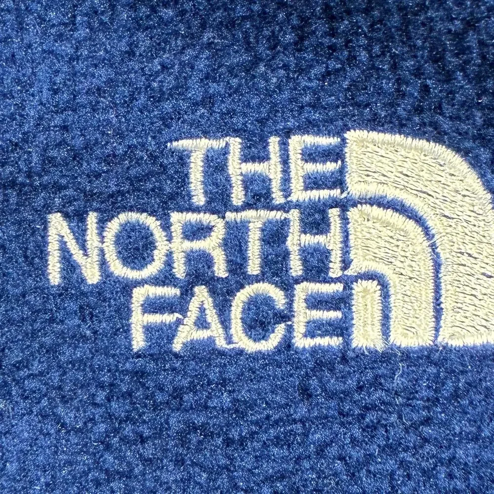 Vintage The North Face Jacket Medium Blue Cozy Fleece 1/2 Zip Pullover USA Made